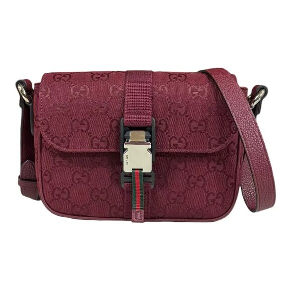 GUCCI Shoulder Bag Cross Body 802100 GG canvas used - Picture 1 of 7
